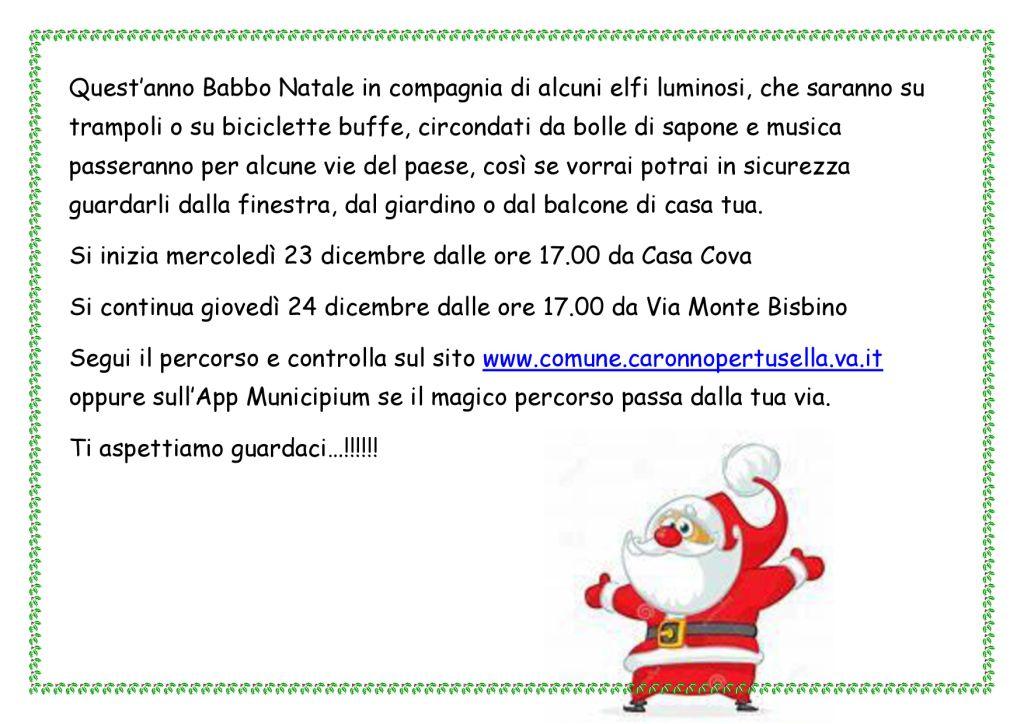 Annullato -il percorso di babbo natale