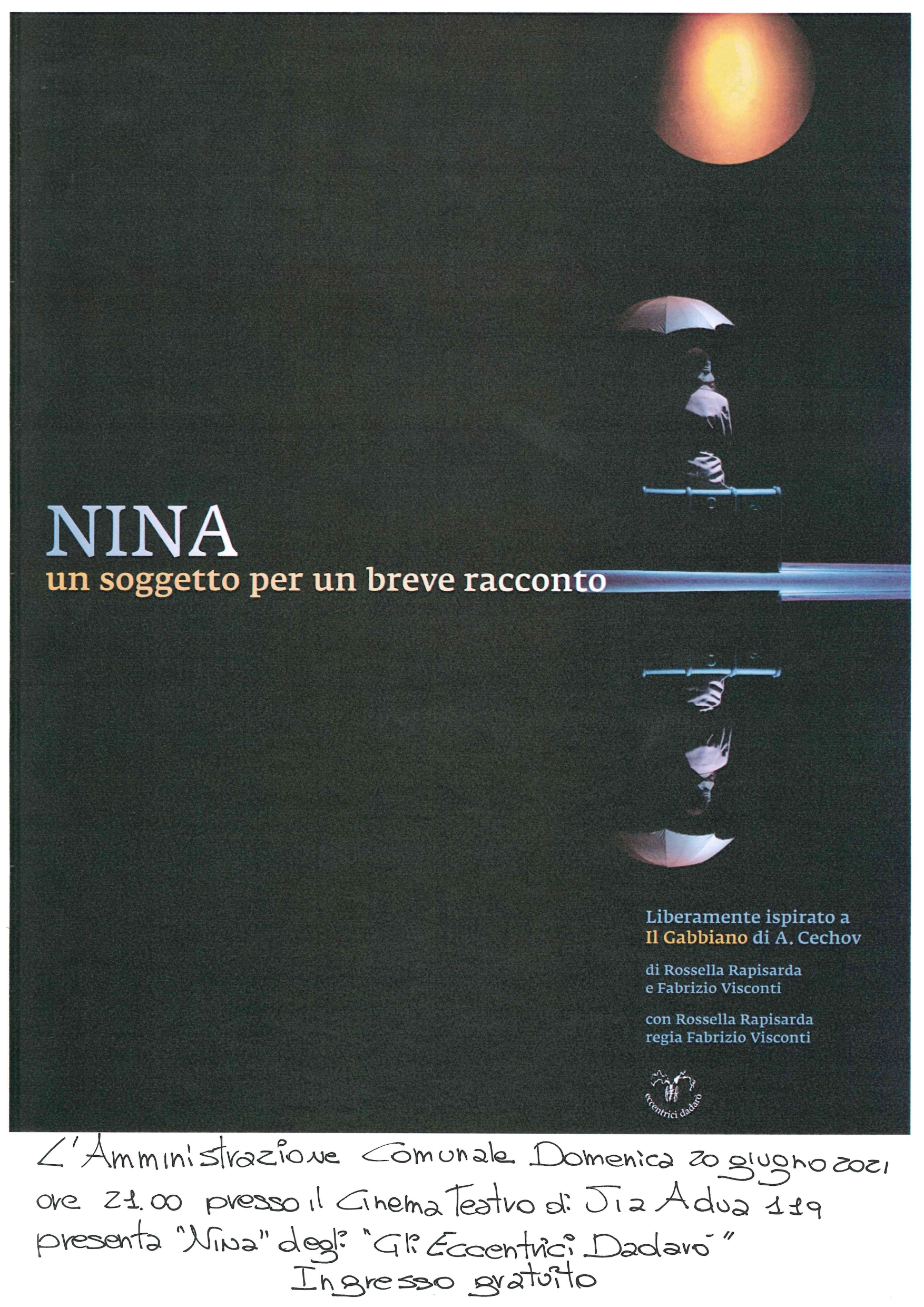 a Cielo Aperto! - Spettacolo Teatrale "NINA" 